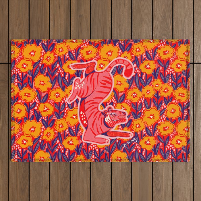 Golden Tiger Outdoor Rug Gallery Image 1