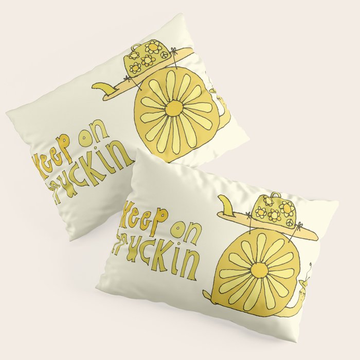 keep on truckin surfy snail // retro surf art by surfy birdy Pillow Sham Gallery Image 3