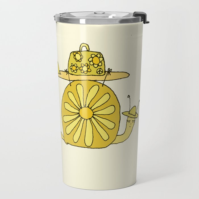 keep on truckin surfy snail // retro surf art by surfy birdy Travel Mug Gallery Image 2