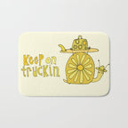 keep on truckin surfy snail // retro surf art by surfy birdy Bath Mat Gallery Image 1
