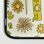 doodle daydreams sunshine and good vibes // retro art by surfy birdy Laptop Sleeve Gallery Image 3