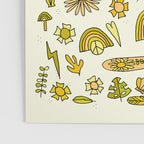 doodle daydreams sunshine and good vibes // retro art by surfy birdy Poster Gallery Image 3