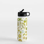 doodle daydreams sunshine and good vibes // retro art by surfy birdy Water Bottle Gallery Image 1