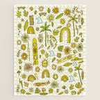 doodle daydreams sunshine and good vibes // retro art by surfy birdy Jigsaw Puzzle Gallery Image 1