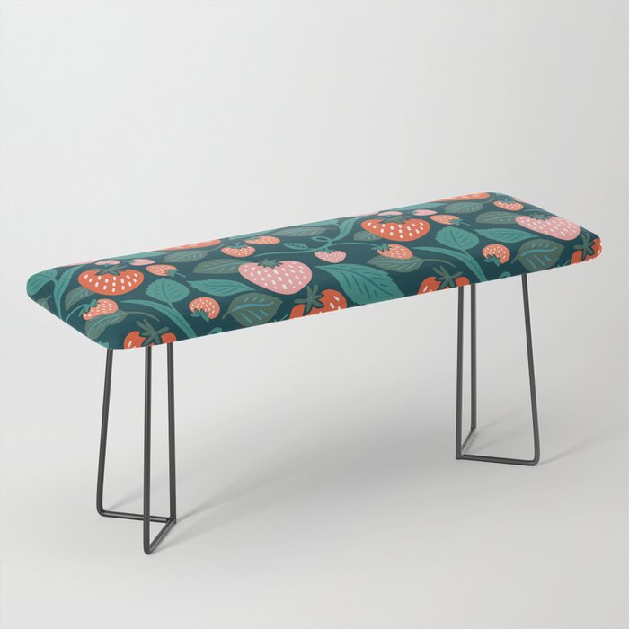 Strawberry Fields - Teal Green & Red Bench Gallery Image 1
