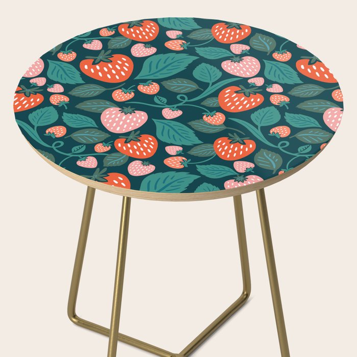 Strawberry Fields - Teal Green & Red Side Table Gallery Image 2