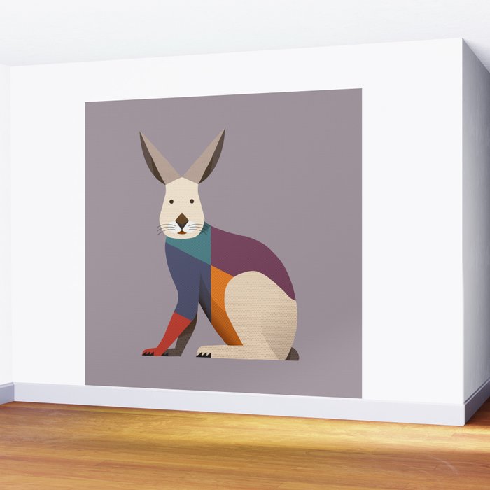 European Hare Wall Mural Gallery Image 2
