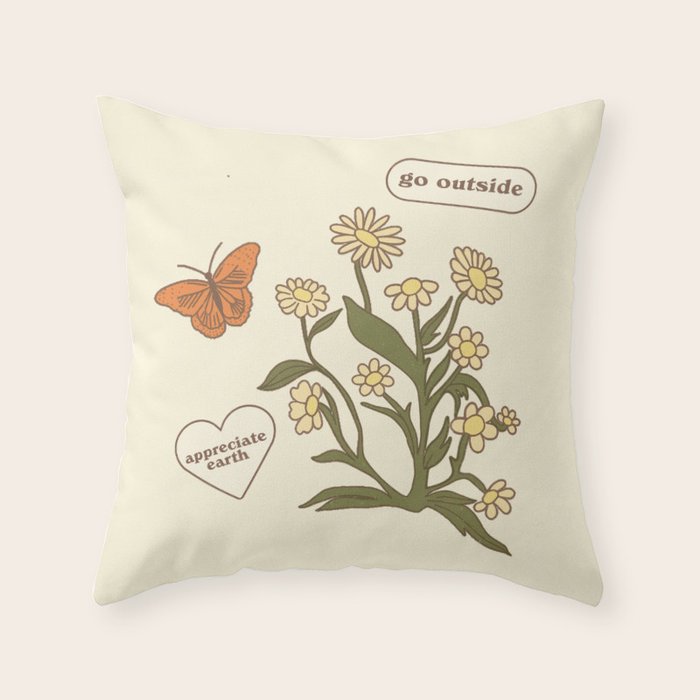 Go Outside and Appreciate Earth Throw Pillow Gallery Image 6