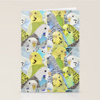 Budgie Parakeets Stationery Card Gallery Image 2