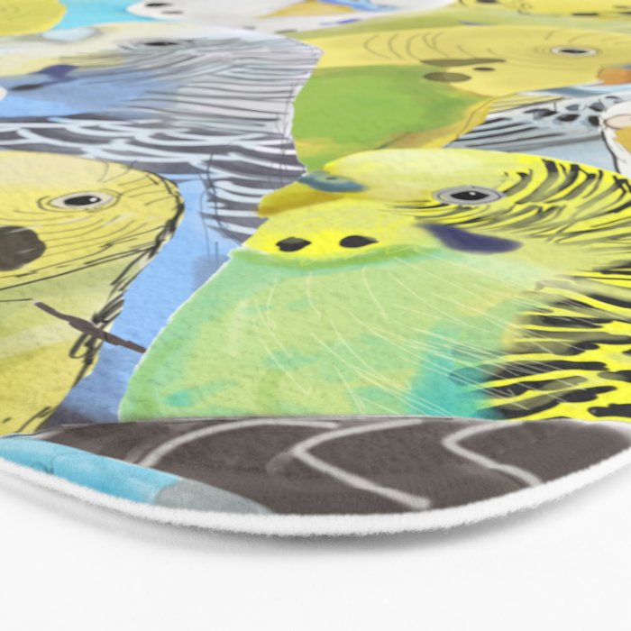 Budgie Parakeets Bath Mat Gallery Image 3