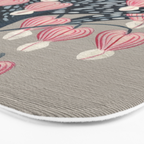 Bleeding Heart Flower Drawing Bath Mat Gallery Image 3
