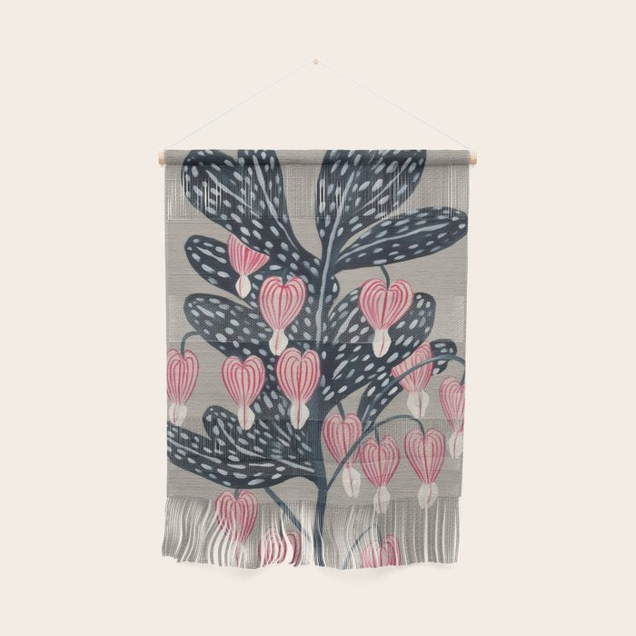 Bleeding Heart Flower Drawing Wall Hanging Gallery Image 1