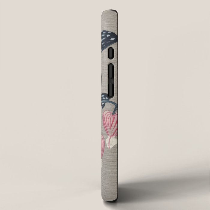 Bleeding Heart Flower Drawing iPhone Case Gallery Image 2