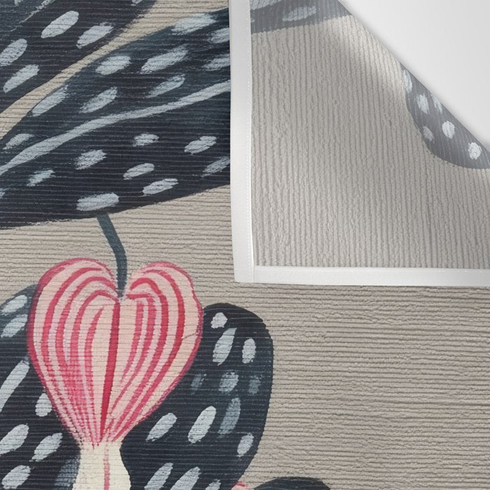 Bleeding Heart Flower Drawing Wall Tapestry Gallery Image 3