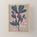 Bleeding Heart Flower Drawing Mini Art Print Gallery Image 1