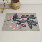 Bleeding Heart Flower Drawing Rug Gallery Image 1