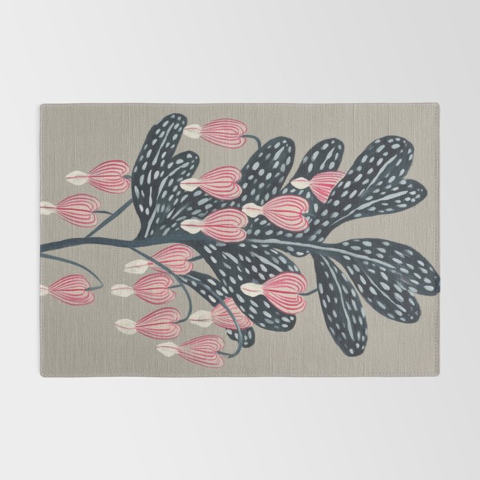 Bleeding Heart Flower Drawing Rug Gallery Image 2