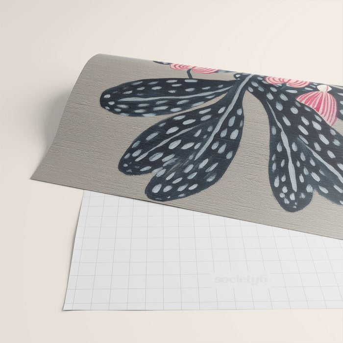 Bleeding Heart Flower Drawing Wrapping Paper Gallery Image 2