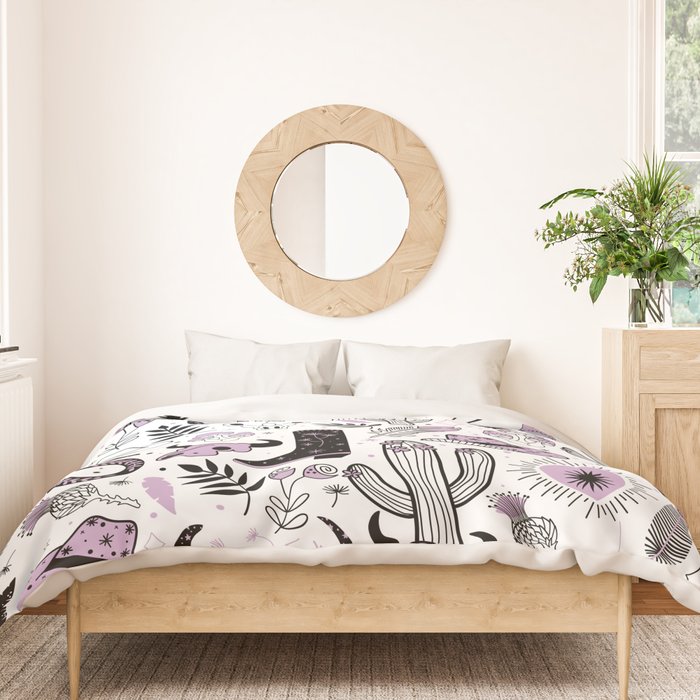Wild West Cowboy Cowgirl Horse Ranch Pattern #cowboypattern Duvet Cover Gallery Image 3