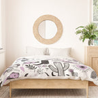 Wild West Cowboy Cowgirl Horse Ranch Pattern #cowboypattern Duvet Cover Gallery Image 3