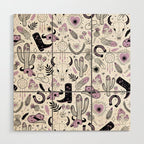 Wild West Cowboy Cowgirl Horse Ranch Pattern #cowboypattern Wood Wall Art Gallery Image 1