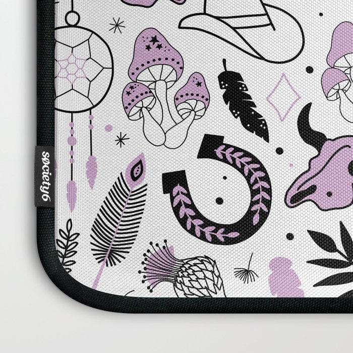 Wild West Cowboy Cowgirl Horse Ranch Pattern #cowboypattern Laptop Sleeve Gallery Image 3