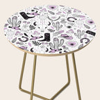Wild West Cowboy Cowgirl Horse Ranch Pattern #cowboypattern Side Table Gallery Image 2
