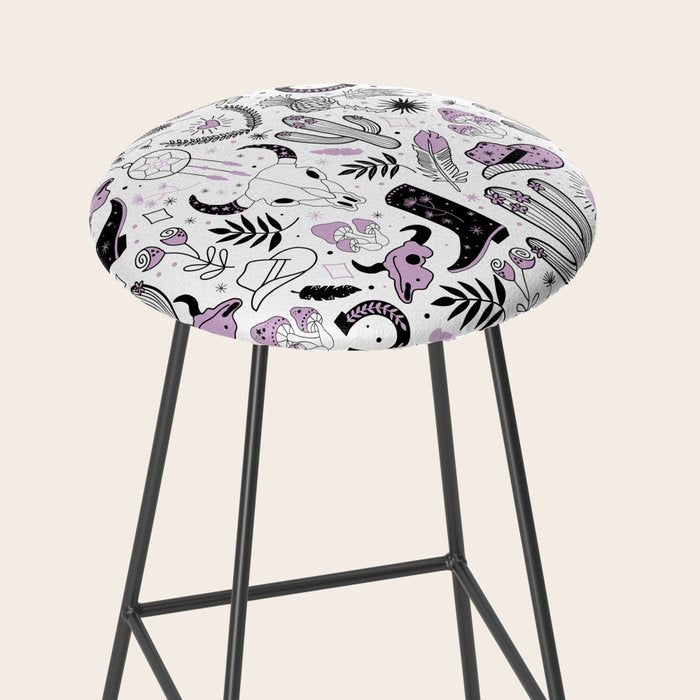 Wild West Cowboy Cowgirl Horse Ranch Pattern #cowboypattern Stool Gallery Image 2