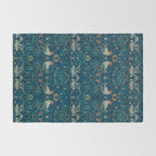William Morris Blue Birds Vintage Pattern Rug Gallery Image 2