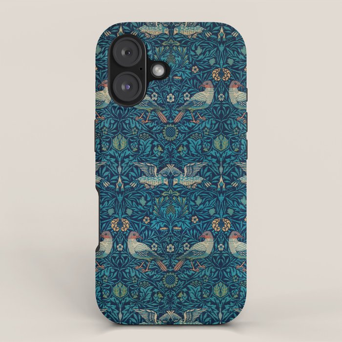 William Morris Blue Birds Vintage Pattern iPhone Case Gallery Image 1