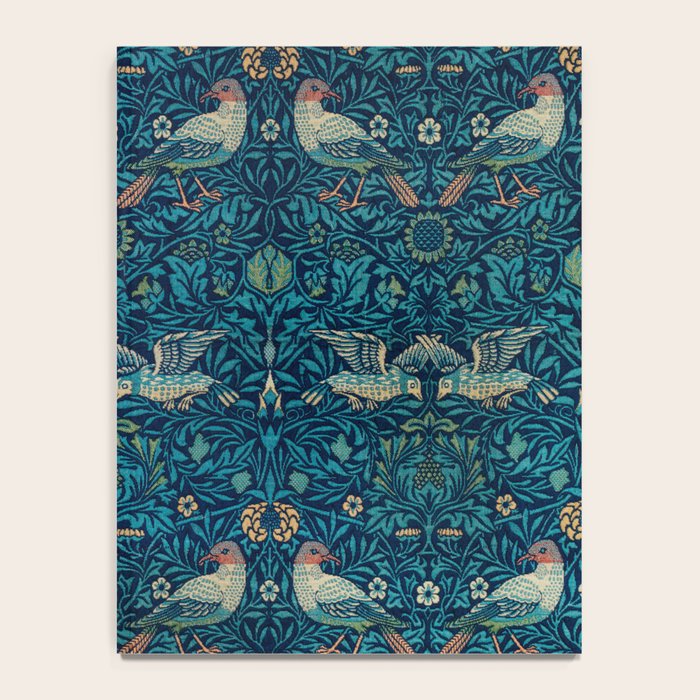 William Morris Blue Birds Vintage Pattern Notebook Gallery Image 4