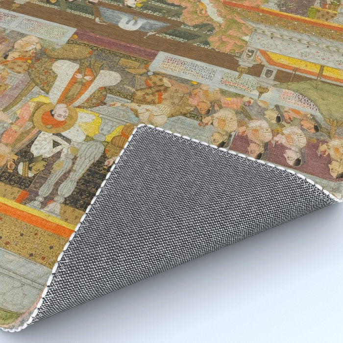 Lovers and beloveds: A composite of scenes from Persian, Urdu, and Sanskrit literature Rug Gallery Image 4