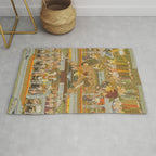 Lovers and beloveds: A composite of scenes from Persian, Urdu, and Sanskrit literature Rug Gallery Image 1