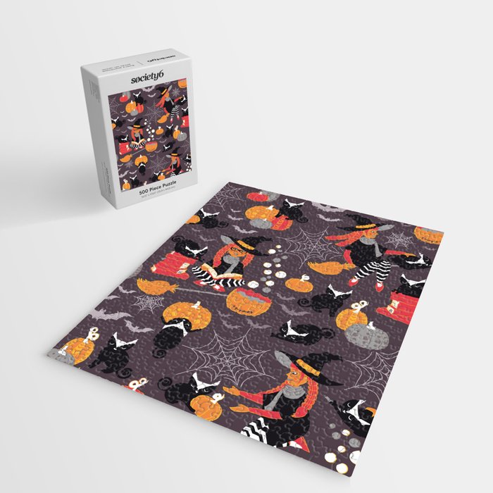 Enchanted Vintage Halloween Spell Jigsaw Puzzle Gallery Image 2