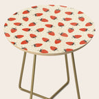 Sweet Strawberries - Red, Black, Cream, and White Side Table Gallery Image 2