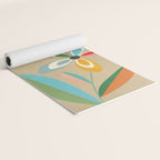 Mid-Century Abstract Flowers 04 Yoga Mat Gallery Image 2