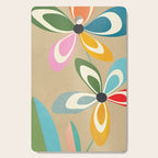 Mid-Century Abstract Flowers 04 Cutting Board Gallery Image 1