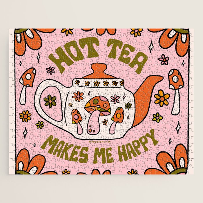 Hot Tea Makes Me Happy Jigsaw Puzzle Gallery Image 1