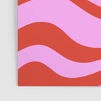 Modern Retro Liquid Swirl Abstract Pattern Square Red and Pink Poster Gallery Image 3