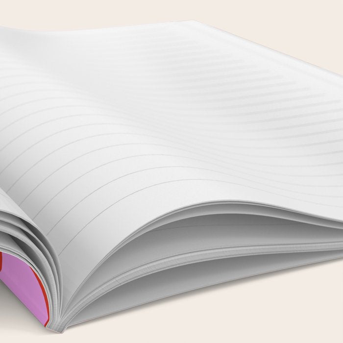 Modern Retro Liquid Swirl Abstract Pattern Square Red and Pink Notebook Gallery Image 2