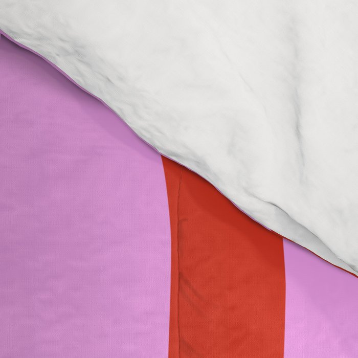 Modern Retro Liquid Swirl Abstract Pattern Square Red and Pink Comforter Gallery Image 4