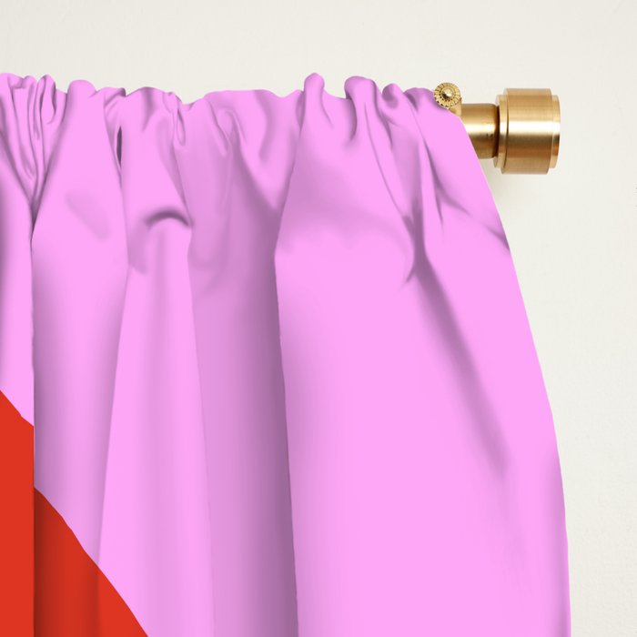 Modern Retro Liquid Swirl Abstract Pattern Square Red and Pink Window Curtain Gallery Image 2