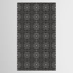 BW starry abstract mosaic A Tablecloth Gallery Image 2