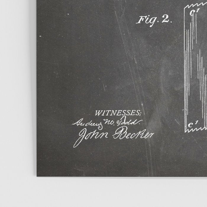 Toilet Paper Patent - Bathroom Art - Black Chalkboard Poster Gallery Image 3