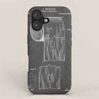 Toilet Paper Patent - Bathroom Art - Black Chalkboard iPhone Case Gallery Image 1