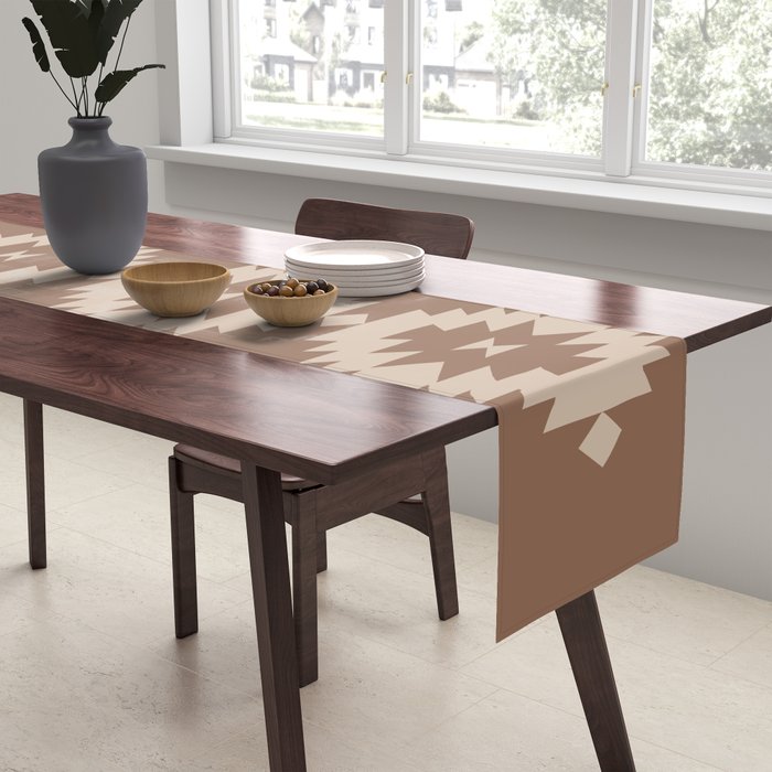 Southwestern Minimalism XXV - Coffee Creme Table Runner Gallery Image 2