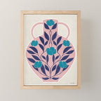 Vase of roses Mini Art Print Gallery Image 1