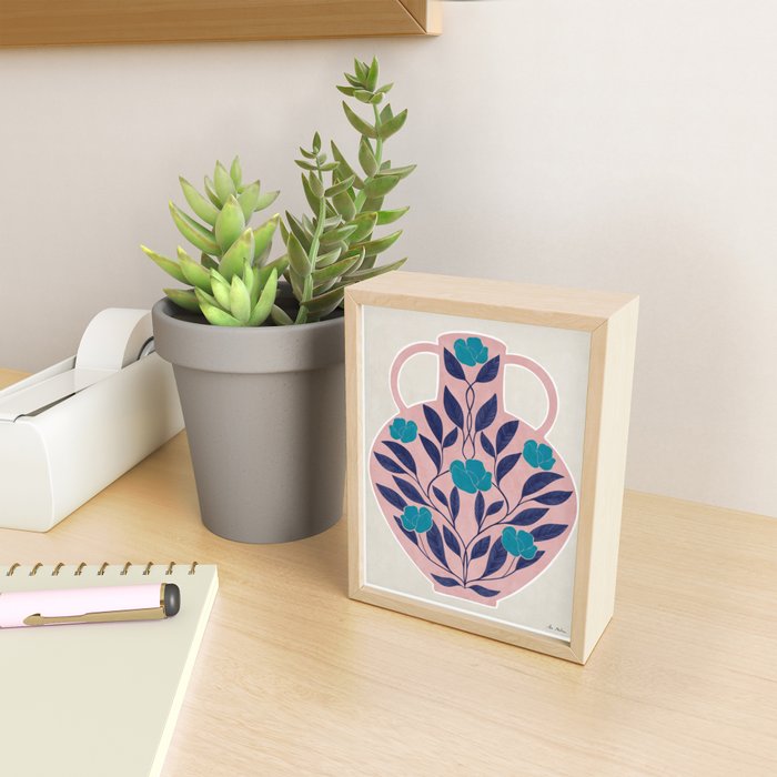 Vase of roses Mini Art Print Gallery Image 2