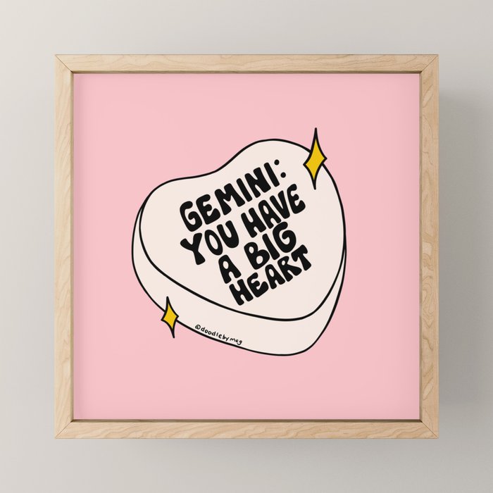 Gemini Conversation Heart Mini Art Print Gallery Image 1