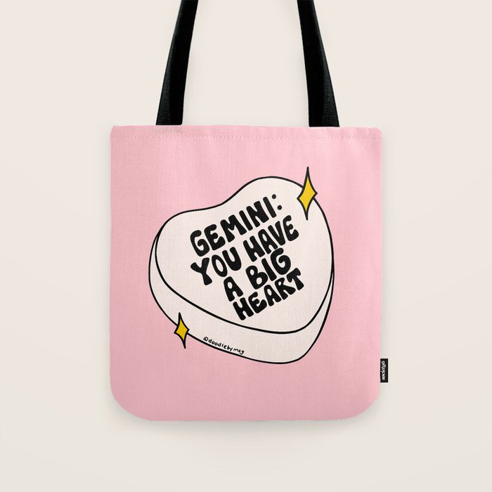 Gemini Conversation Heart Tote Bag Gallery Image 1